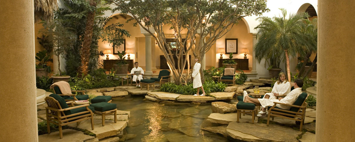 Visitors relax in the calm space of a local Golden Isles Spa