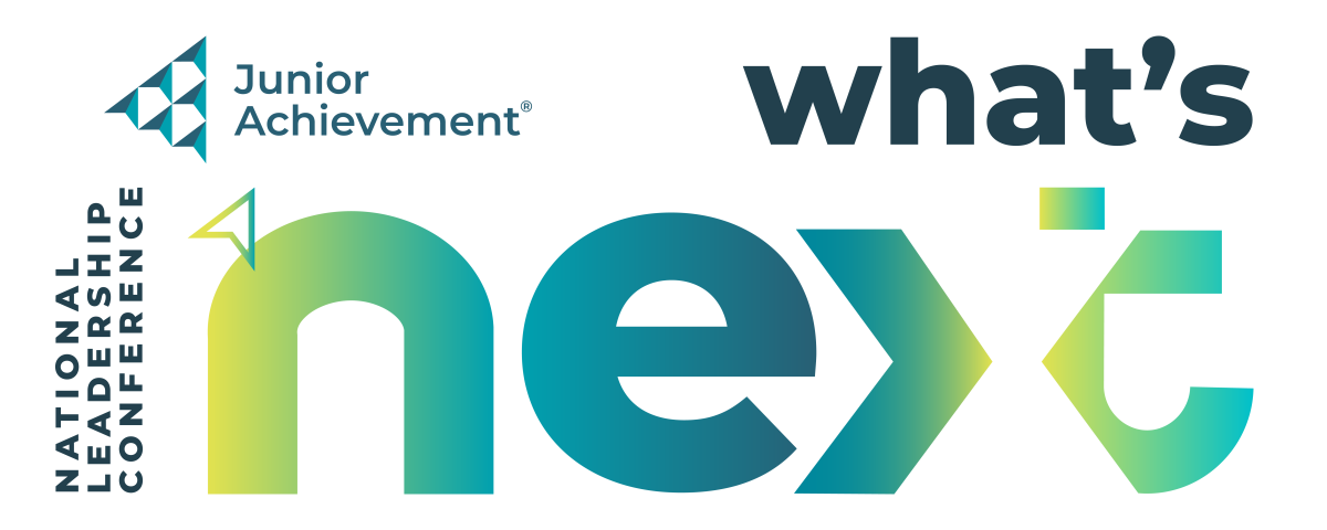 Junior Achievement logo reading "Junior Achievement National Leadership Conference; What's Next"