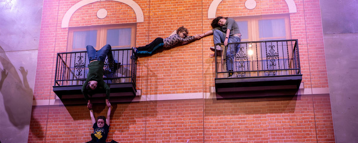 Kids play at the Illusions exhibit at Exploration Place