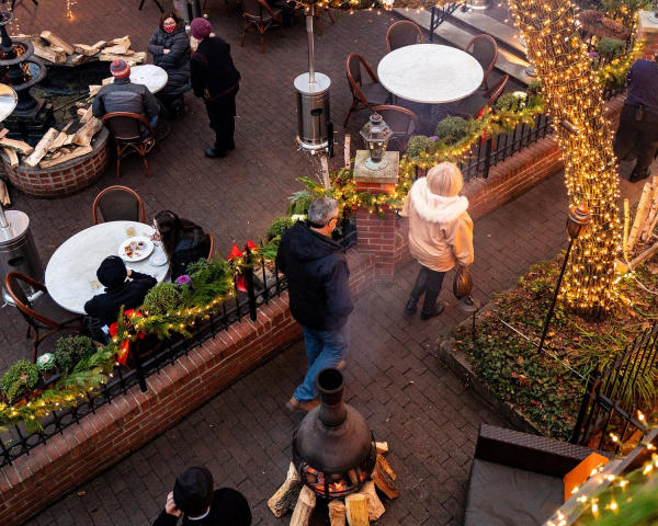 Lindey's patio in winter