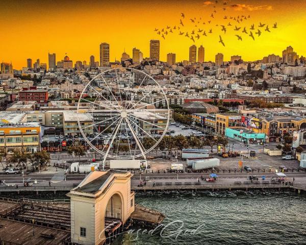 Ferris Wheel - San Francisco Skyline