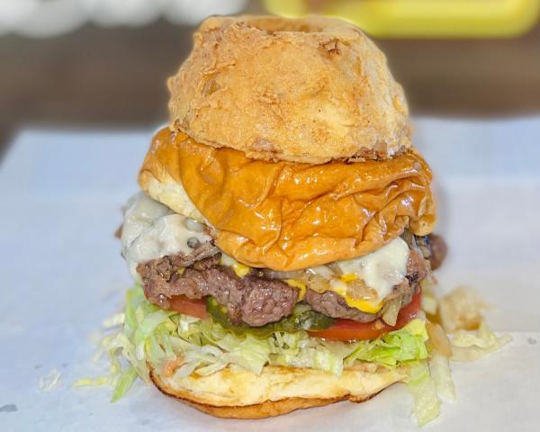 The Big Bubba Burger at Pop Top Burgers and Gyros