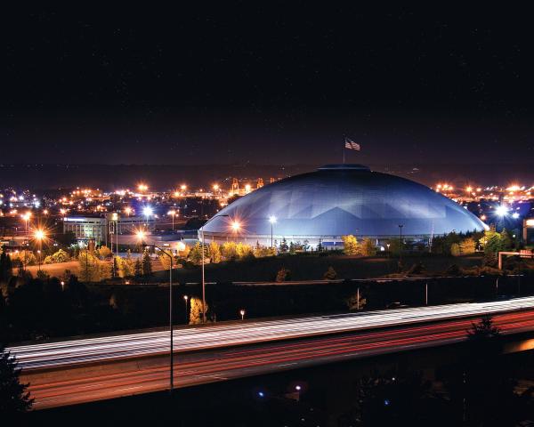 Tacoma Dome at Night