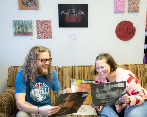 Sara & Jay on Couch at Ramble on Rec