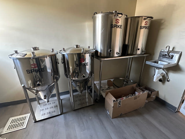 New brewing equipment for beer at the Painted Lady Bed & Brew