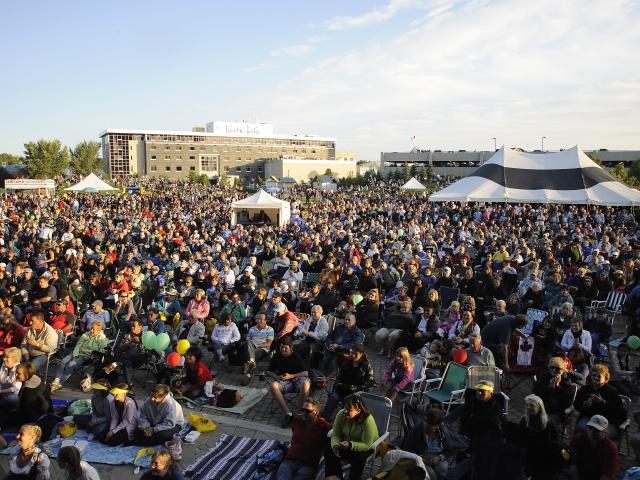 Crowd at The Forks for Folklorama