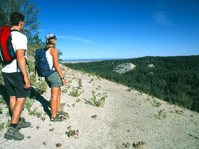 Hikers Enjoying the Escarpment on East Side, Riding Mountain National Park