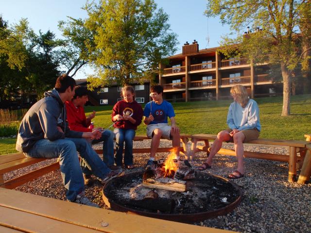 Family Time Around the Fire Pit at Elkhorn Resort