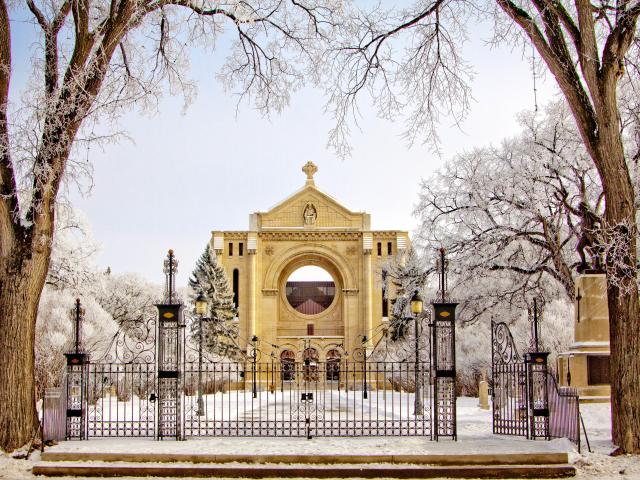 Winter at the Winnipeg St.Boniface Cathedral