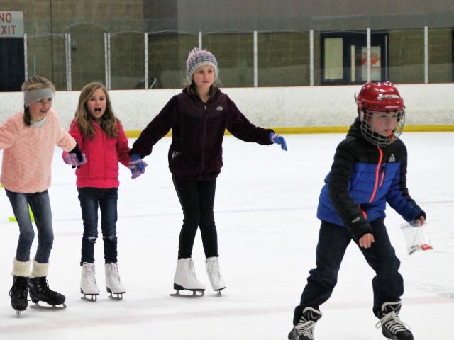 Skating at the Geneva Recreation Center ice rink