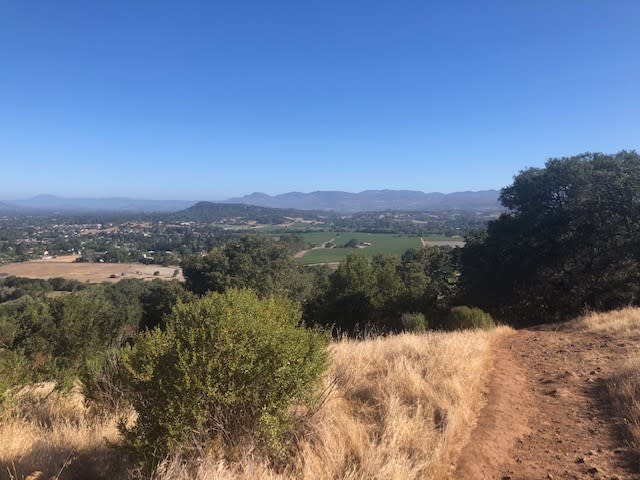 One of the spots along the trail overlooking pristine valleys and mountain vistas.