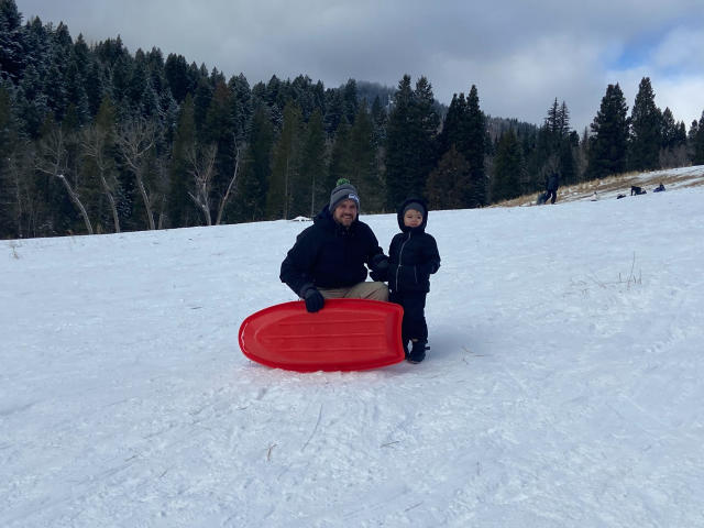 Sledding at Tibble Fork