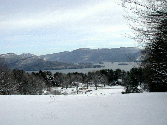 Up Yonda Farm view of the mountains in winter