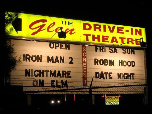 Glen Drive-In Theater sign