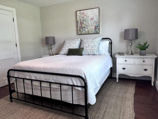 Primary bedroom with attached bathroom