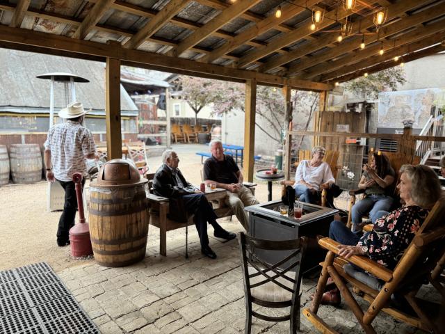 Covered outdoor seating
