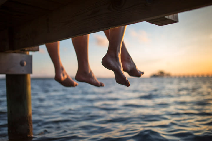 feet off the dock