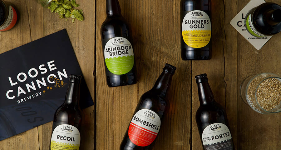 Some of the beers available from Loose Cannon