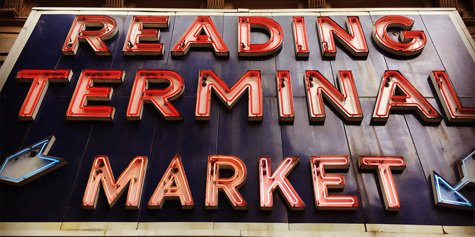 Reading terminal market signage board