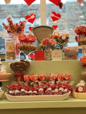 Sweet Annie's Candy Shoppe Valentine's Display