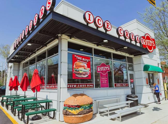 An exterior shot of Ritzy's