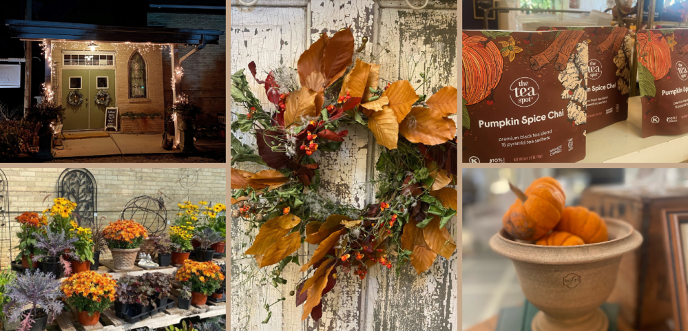 Collage of fall items at Bella Botanica Boutique