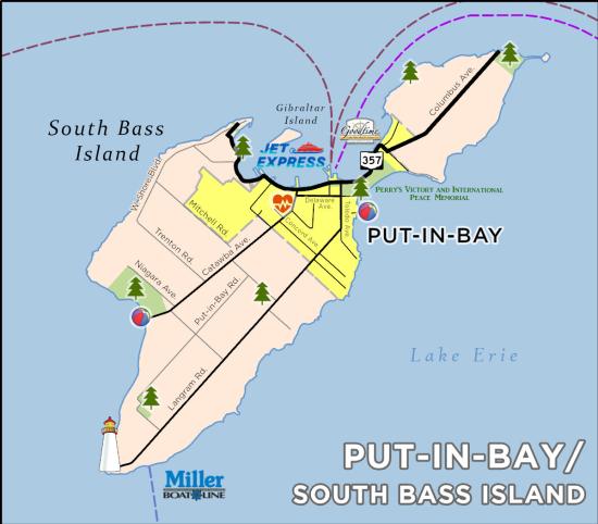 Put-in-Bay map