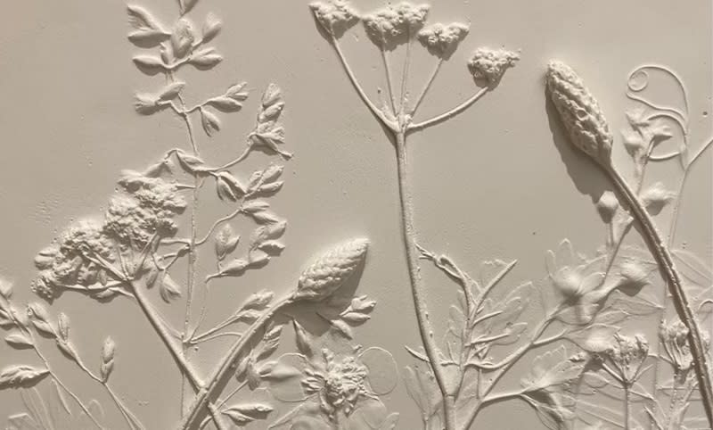 A botanical plaster casting