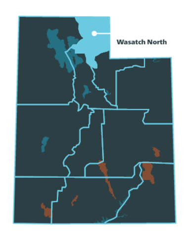 Wasatch North Region Map with no city name