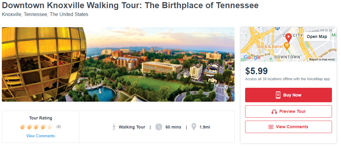 Downtown Knoxville Walking Tour: The Birthplace of Tennessee