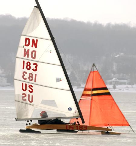 Hand-built 12-foot DN-Class Iceboat