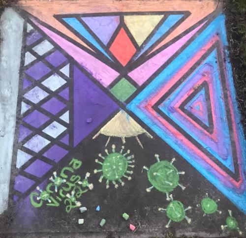 Geometric Chalk Art 