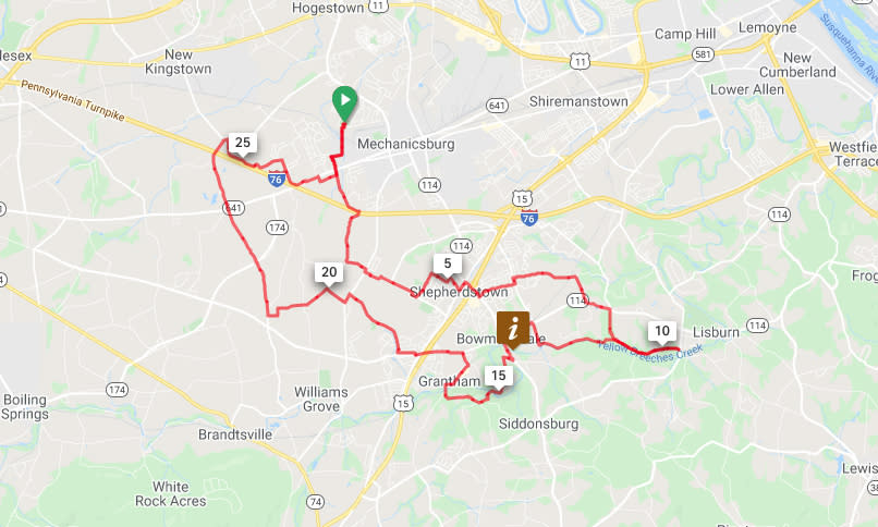 Mechanicsburg to McCormick Road Loop