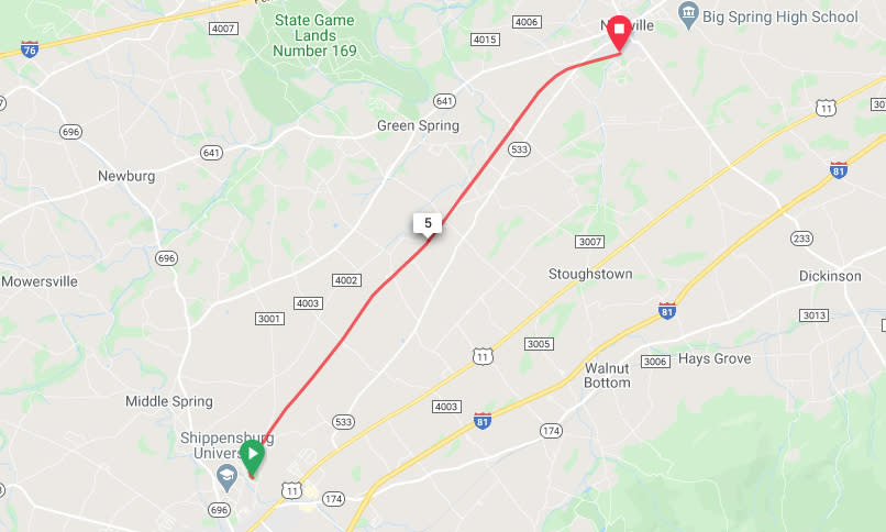 Cumberland Valley Rail Trail - Shippensburg to Newville