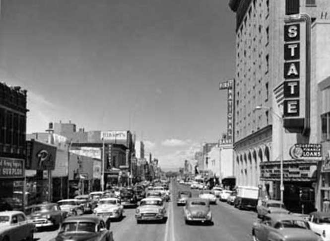 Central Avenue (Route 66) looking west, Albuquerque, New Mexico