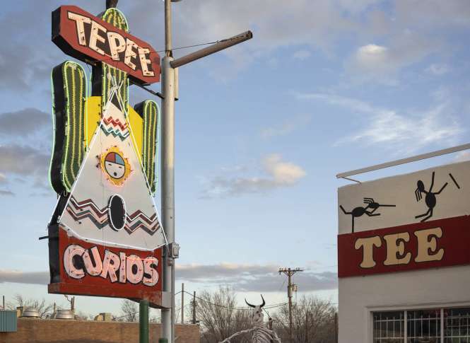 TeePee Curios neon sign in Tucumcari.