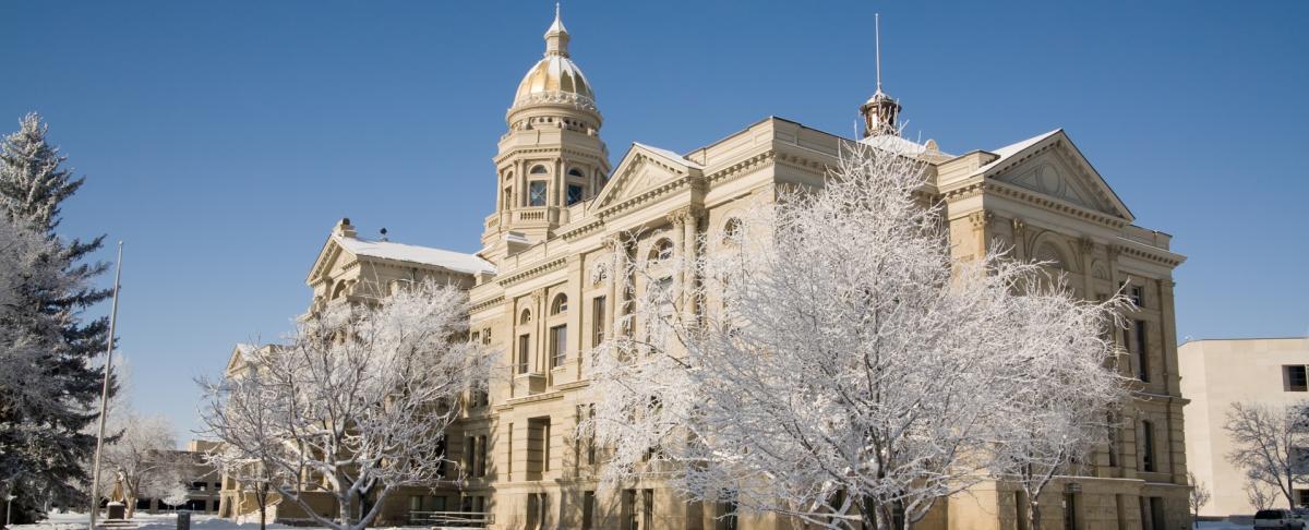 Wyoming Capitol in Winter