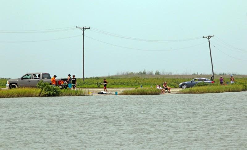 Fast catch at Turtle Cove, Port Aransas 