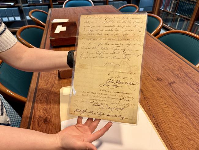 John Hancock letter - Clendening