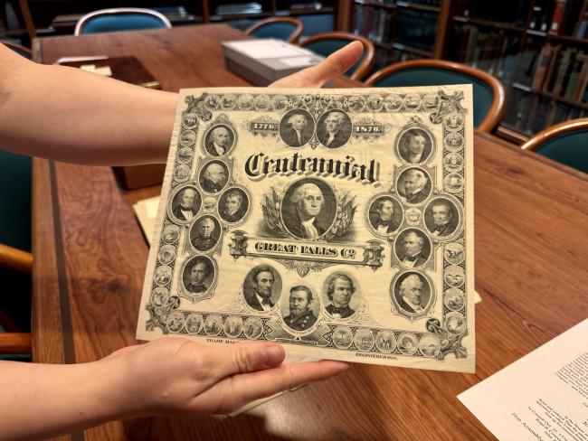 US Centennial bank note - Clendening