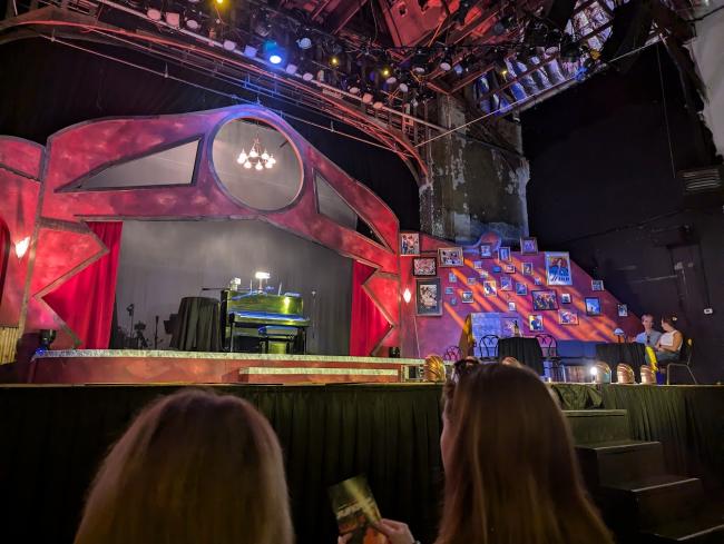 The inside of The short north stage, garden theater