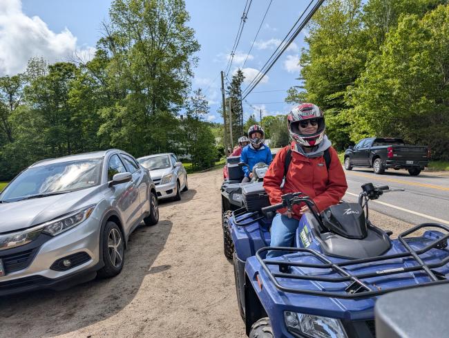 Out Back Kayak ATV Tour - Sitting On ATVs Before Tour Begins