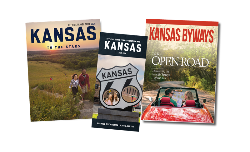 Kansas Travel Guide and Map Collage 2025