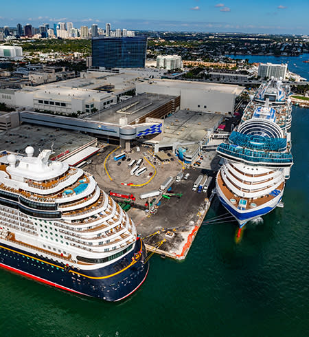 Cruise terminal 2 and 4 are located in the Northport area of Port Everglades.