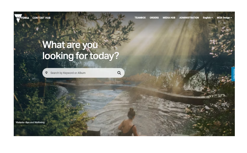 Screenshot of Content Hub on MCB website