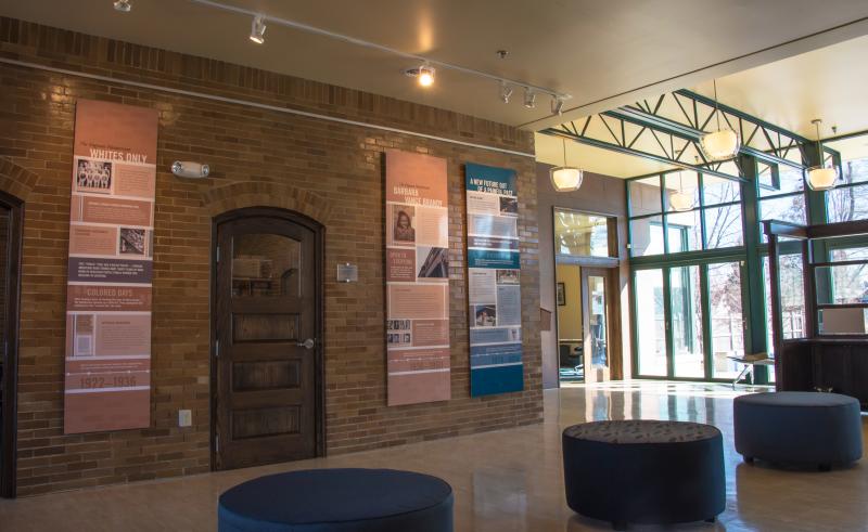 A exhibit inside the Civil Rights Heritage Center