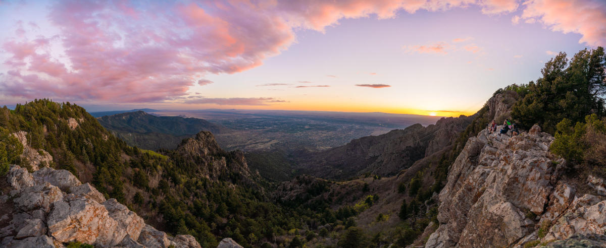 Sunset Sky Looking Out Over the Sandia Mountains