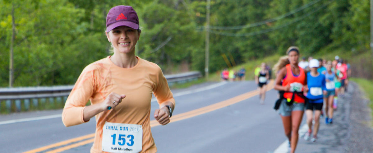 Runners participating in the Canal Run