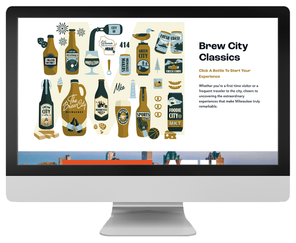 Visit Milwaukee - Brew City Classics | Simpleview CMS Website Display on a monitor