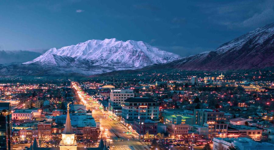Downtown Provo at Night